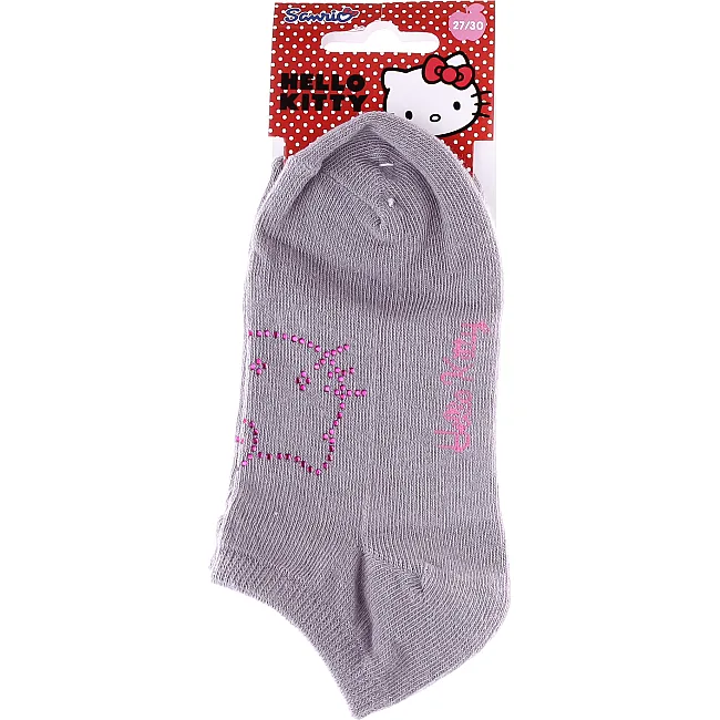 Носки HELLO KITTY TETE DE HK EN STRASS пепельный арт 83846423-1