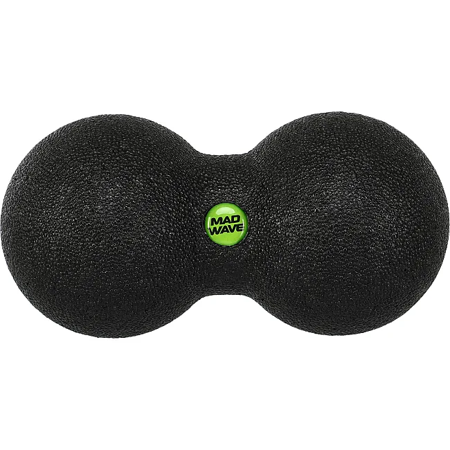Мяч массажный двойной для МФР и самомассажа Duoball MADWAVE
 M139116101W ø8см (Черный)