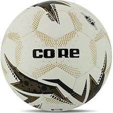 Футбольный мяч CORE PROF FB-8458 №5 PU (Белый-золотой)