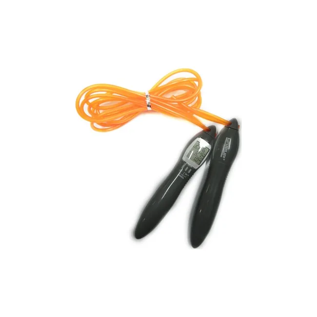 Скакалка с электросчетчиком ELECTRONIC JUMP ROPE серо, оранжевый 275см