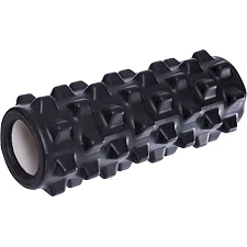 Ролер масажний циліндр (ролик мфр) 33см Rumble Roller SP-SPORT FI-5394 (Чорний)