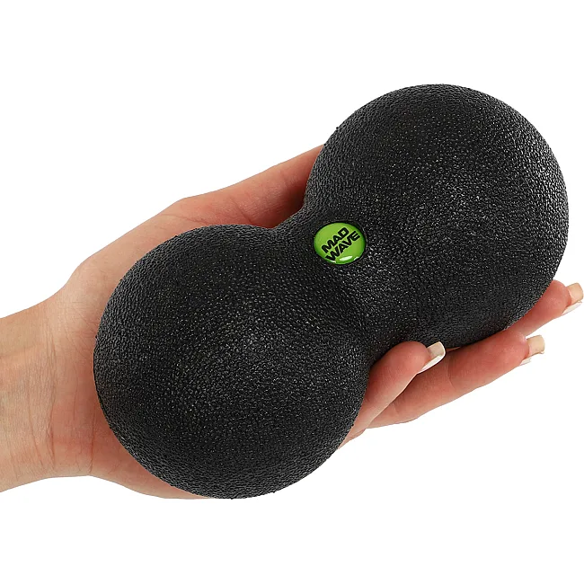 Мяч массажный двойной для МФР и самомассажа Duoball MADWAVE
 M139116101W ø8см (Черный)