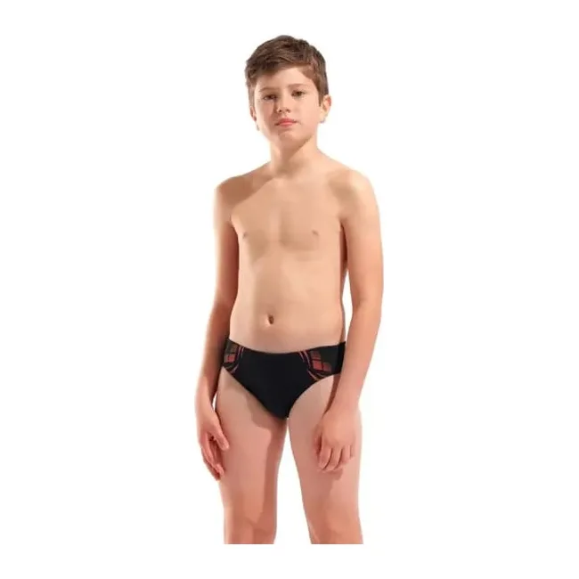 Плавки-сліпи для хлопчиків Arena POSEIDONIA SWIM BRIEFS чорний, кораловий