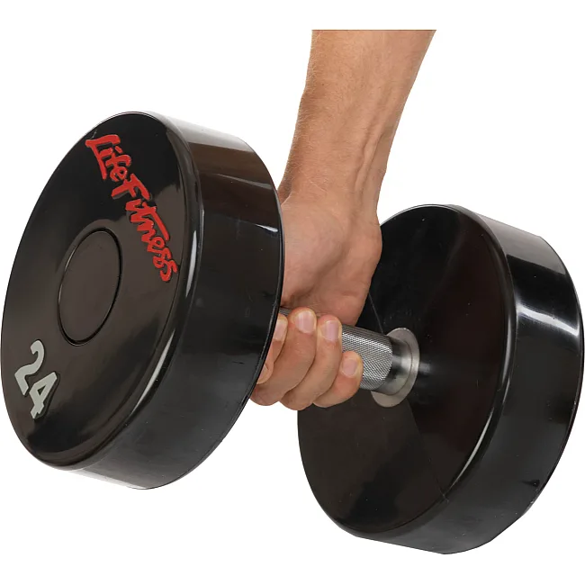 Гантель професійна
 з поліуретановим покриттям LIFE FITNESS SC-80081-24 1шт 24кг