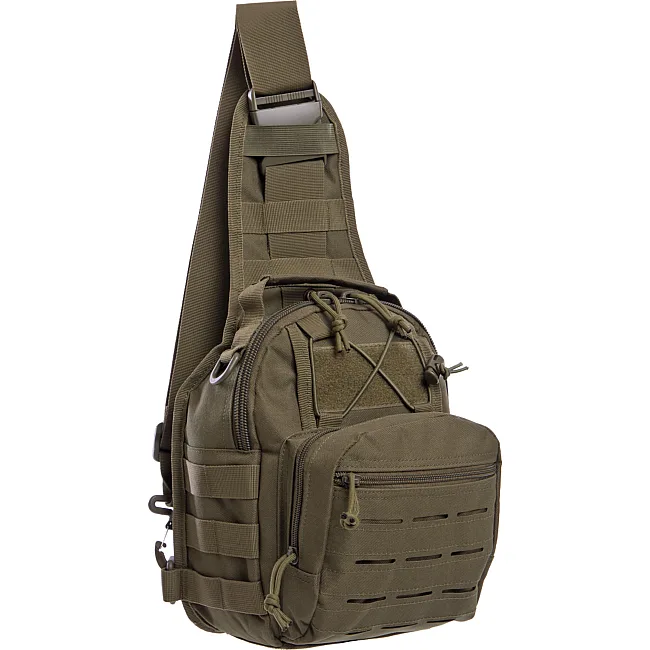 Сумка-слинг тактическая
 SILVER KNIGHT YQS-099
 30x23x15см 10л (Оливковый)