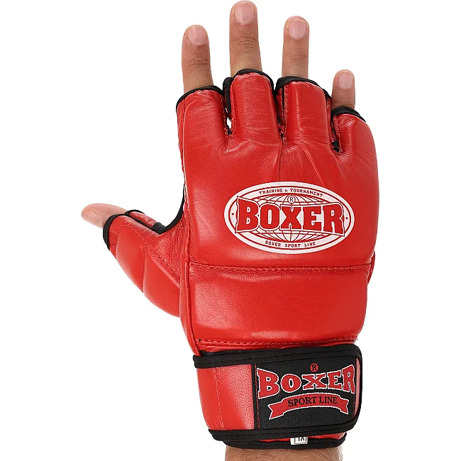 Перчатки для ММА BOXER 5020 (Красный)