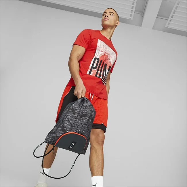 Рюкзак-мішок Puma Basketball Gym Sac 16L чорний 37,5x43 см