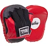 Мини-лапа боксерская изогнутая тренировочная кожа TOP KING Light Weight TKFML 18x15x4см 2штуки (Красный)