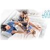 Матрац надувний Intex 64758 191х137 см, чорно-синій