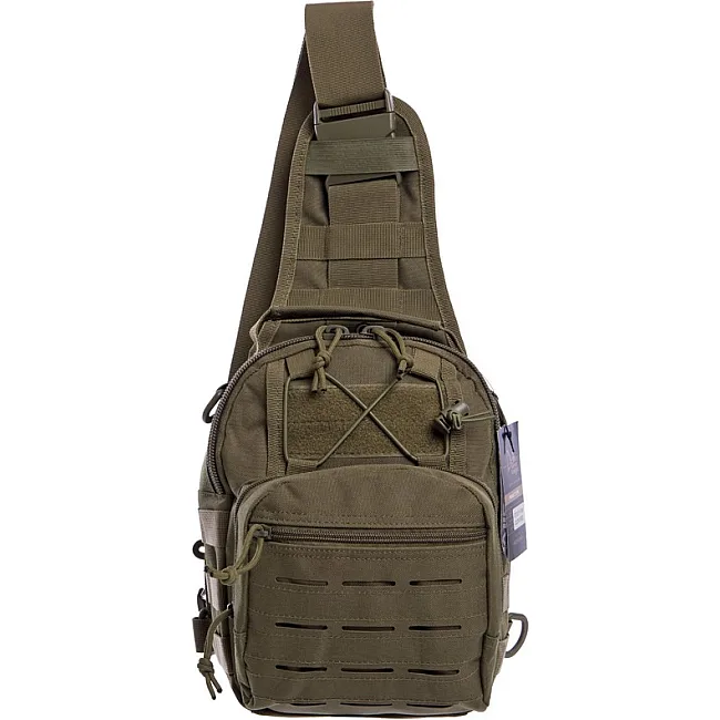 Сумка-слинг тактическая
 SILVER KNIGHT YQS-099
 30x23x15см 10л (Оливковый)