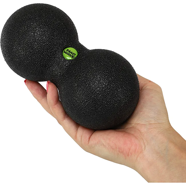 Мяч массажный двойной для МФР и самомассажа Duoball MADWAVE
 M139116101W ø8см (Черный)