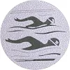 Жетон-наклейка на медаль на кубок ø25мм SP-SPORT Плавання 25-0090 (Срібний)