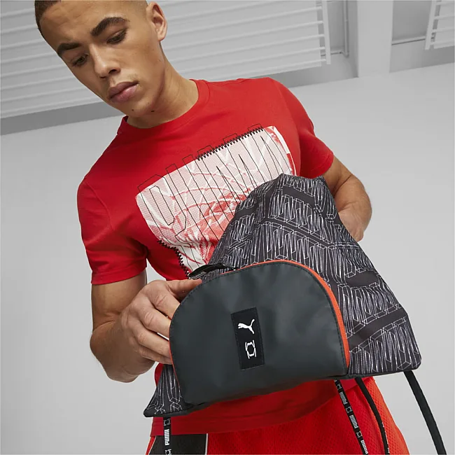 Рюкзак-мішок Puma Basketball Gym Sac 16L чорний 37,5x43 см