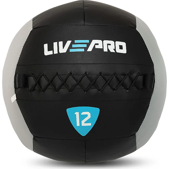 Мяч набивной медицинский для кроссфита WALL BALL LiveUp LP8100-12 12кг