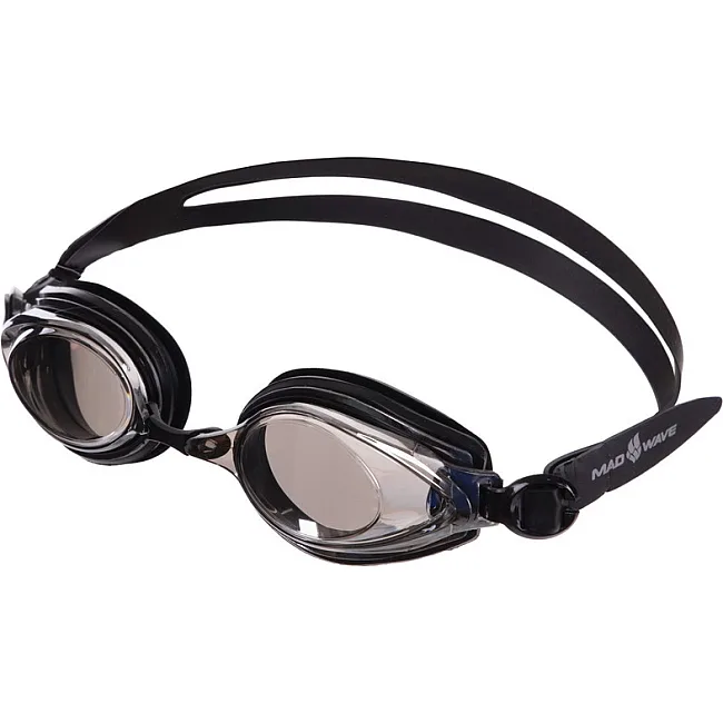 Очки для плавания взрослые
 MADWAVE
 TECHNO MIRROR II M042803 (Черный)