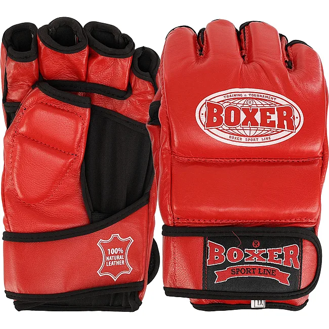 Перчатки для ММА BOXER 5020 (Красный)