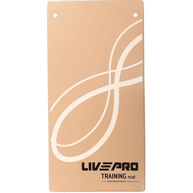 Коврик для фитнеса и спорта с люверсами для хранения LiveUp LP9009 120x60x0,7см (Светло-коричневый)