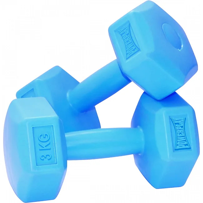 Гантели композитные POWERPLAY 4124 Hercules 2*3 кг. Синие (пара – 2шт.)