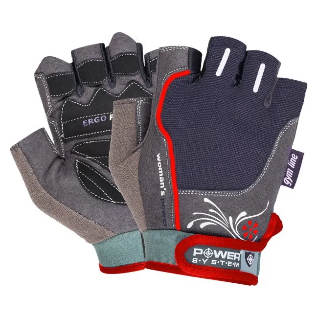 Фітнес рукавиці POWER SYSTEM PS-2570 Woman’s Power жіночі Black/Red