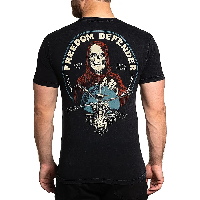 Футболка AFFLICTION FD Whirlwind Black Lava Wash
