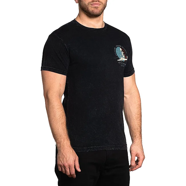 Футболка AFFLICTION FD Whirlwind Black Lava Wash