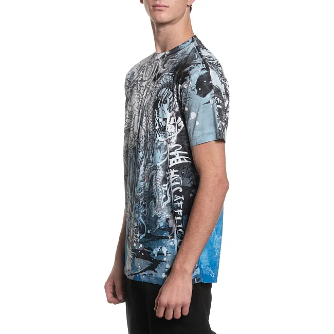 Футболка мужская AFFLICTION HirУниверсальный aki Steel Tee