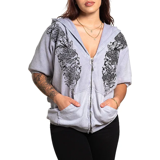 Женская кофта AFFLICTION Coleford Ranch AW24280 Dapple Grey Lava Wash
