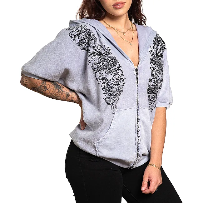 Женская кофта AFFLICTION Coleford Ranch AW24280 Dapple Grey Lava Wash