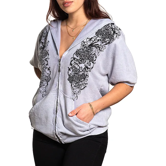 Женская кофта AFFLICTION Coleford Ranch AW24280 Dapple Grey Lava Wash
