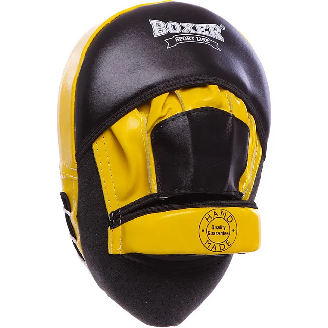 Лапи боксерські гнуті Boxer Еліт (шкіра)