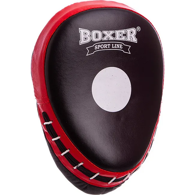 Лапи боксерські гнуті Boxer Еліт (шкіра)