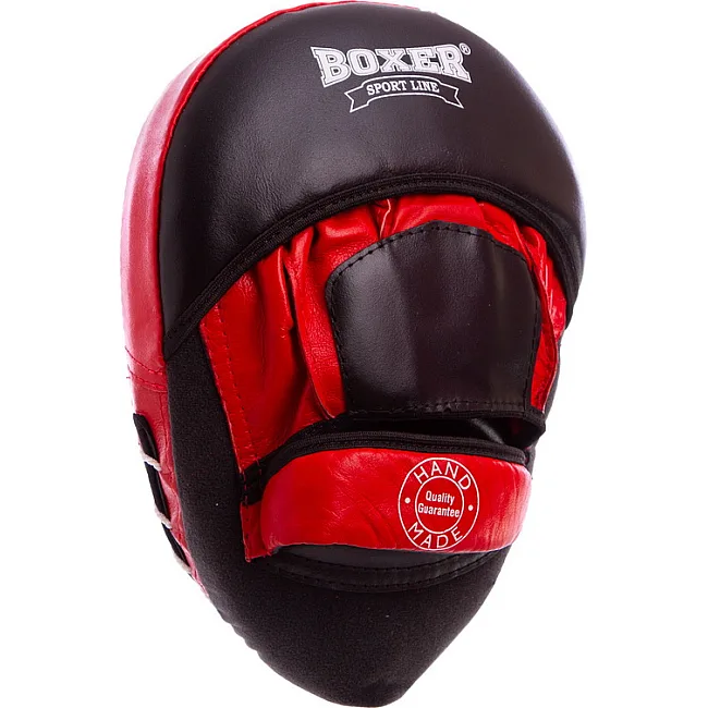 Лапи боксерські гнуті Boxer Еліт (шкіра)