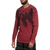 Чоловічий лонгслів AFFLICTION Crows Burgandy Lava Wash