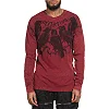 Лонгслив AFFLICTION Crows Burgandy Lava Wash