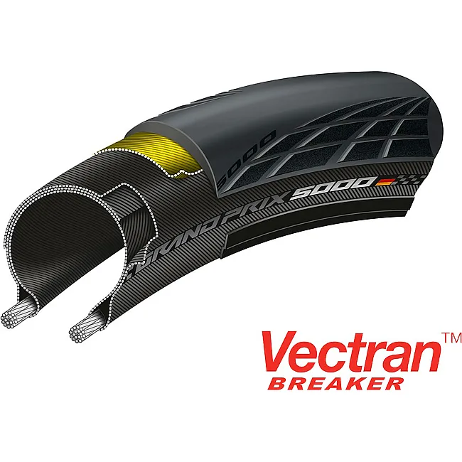 Покрышка на велосипед CONTINENTAL Grand Prix 5000 - 28" | 700 x 23C, черная, складная, skin