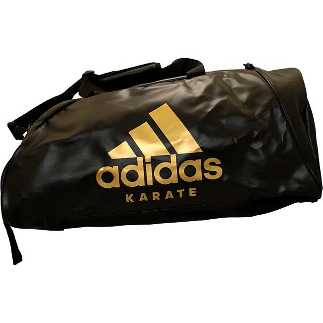 Спортивна сумка-рюкзак з логотипом Adidas Karate (Чорний та золотий) (ADIACC051K)