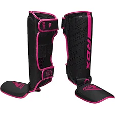 Защитные щитки для ног RDX F6 Kara MMA Pink