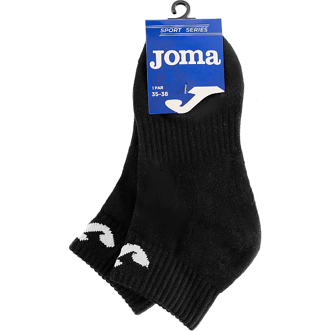 Спортивные носки унисекс короткие JOMA SPORT 400602-100 размер 35-42 (Черный)