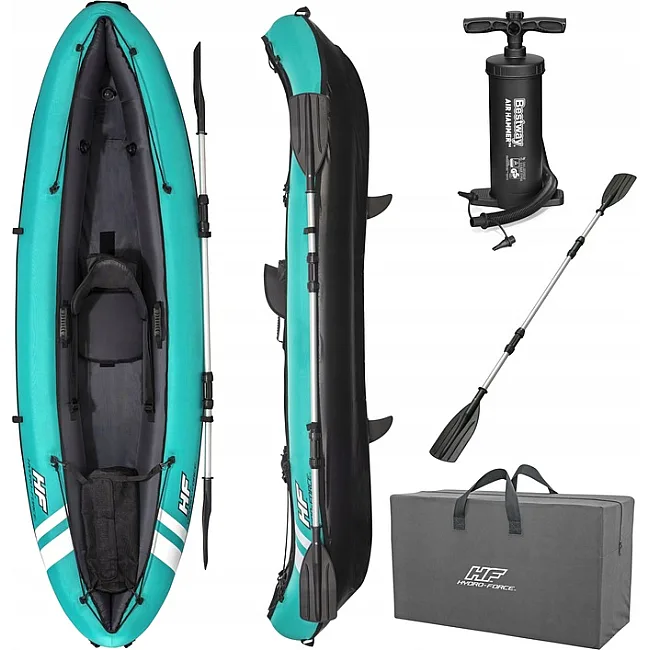 Каяк надувний Bestway Hydro-Force Ventura Elite X1 280 х 86 см, блакитно-чорний