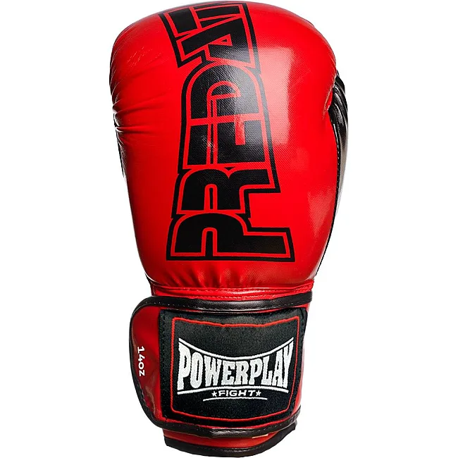 Боксерские перчатки PowerPlay 3017 Predator Красный карбон