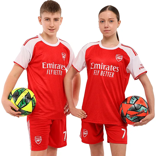 Футбольна форма дитяча із символікою клубу ARSENAL домашня 2026 SP-SPORT CO-7349 (Червоний)