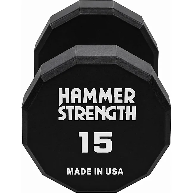 Гантель профессиональная с полиуретановым покрытием HAMMER STRENGHT TA-9215-15 (Черный)