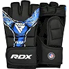 Тренувальні рукавиці RDX GRAPPLING GLOVES NEW AURA F17 чорний, синій