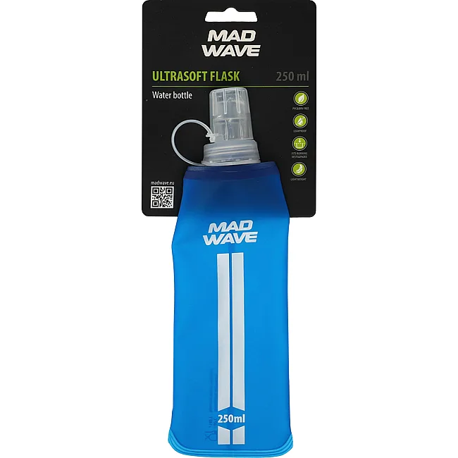 Спортивная бутылка для воды
 мягкая складная портативная MADWAVE
 M1393065 250мл (Синий)