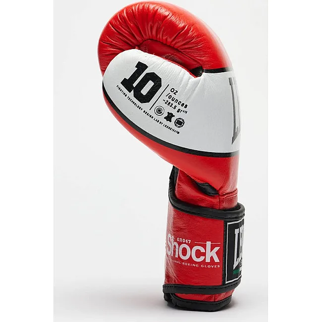 Боксерские перчатки Leone GN047 SHOCK Red (бинты 4 м. в комплекте)
