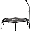 Батут для фитнеса Zipro Fitness с перилами 4,5 фута 130 см черный