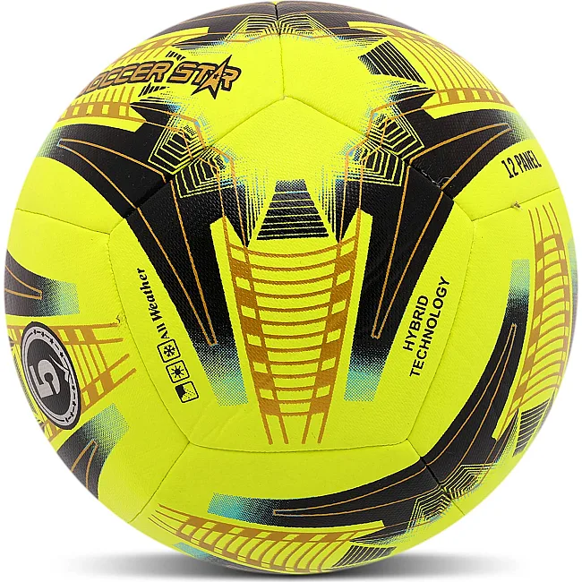 Футбольный мяч
 гибридная сшивка HYBRID SOCCER STAR FB-4467 №5 PU (Желтый-черный)