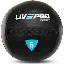 М'яч набивний медичний для кросфіту WALL BALL LiveUp LP8103-6 6кг