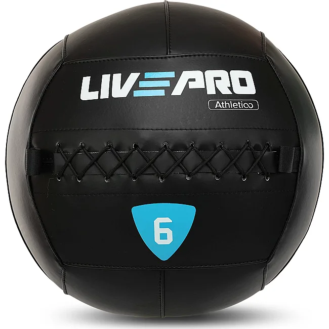 М'яч набивний медичний для кросфіту WALL BALL LiveUp LP8103-6 6кг