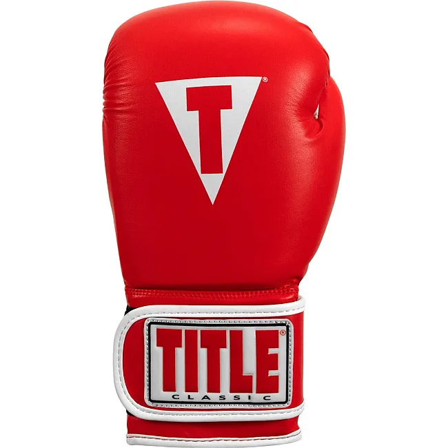 Боксерские перчатки TITLE Classic Pro Style 3.0 Red/White (капа в комплекте)